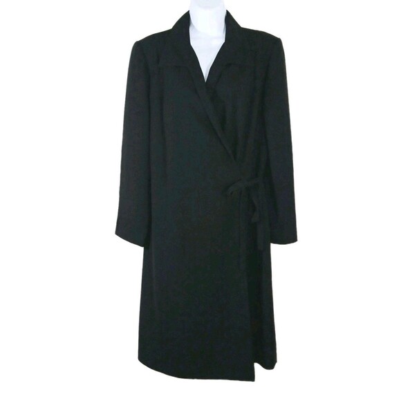 Vintage Mary McFadden Black Wrap Dress Blazer Long Sleeve Elegant Photos Sizing - Picture 2 of 16
